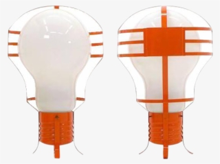 Luxury Pair Of Oversized Pop Art Mod Light Bulb Table - Incandescent Light Bulb #4814837