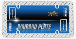 Diamond Plate, Chrome - Cruiser Accessories 30830 Diamond Plate License Plate #4815247
