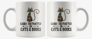 "cats And Books" 11oz White Mug - Mug #4815389