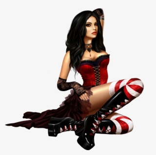 Halloween Sexywoman Sexygirl Girl Woman Redandblack - Girl #4823443