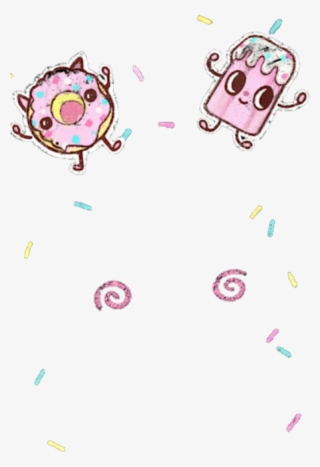 Svg Black And White Avatan Plus Donut Ice Cream Chips - Kawaii Filter Transparent #4824573