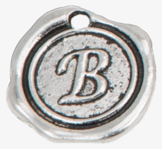 Silver Wax Seal "b" Charm - Circle #4827220 Silver Wax Seal "b" Charm - Circle #4827220