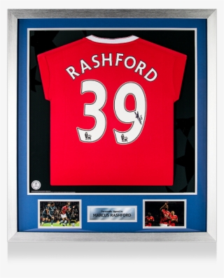 Pre-framed Marcus Rashford Official Uefa Champions - Manchester United F.c. Rashford Signed Shirt #4828014