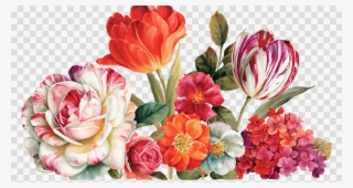 Botanical Flowe Bunch Png Clipart Floral Design Flower - Garden View I Poster Print By Lisa Audit #4828713