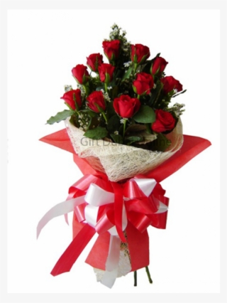 12 Small Red Rose Bouquet In Sharjah - Wedding Anniversary Of Parents #4828836