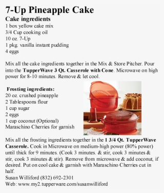 Tupperware 7 Up Pineapple Cake Make It In The Tupperware #4830674