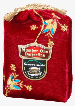 1 Darjeeling Tea In Hand Embroidered Zardozi Velvet - Darjeeling Tea Bags #4831920