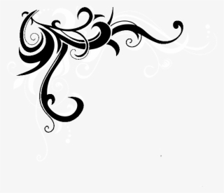 Black Filigree Transparent Background #4833764