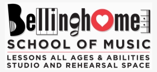 Bellinghomeschoolofmusic Logo Black Red Coda Text White - Graphic Design #4834901