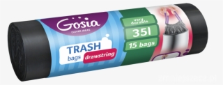 Trash Bags With Drawstring Ldpe - Gosia 35l/15szt Worki Na Śmieci Z Taśmą Ldpe #4836055