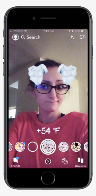 Trying Out A Silly Filter On Snapchat (large - Snapchat #4838331