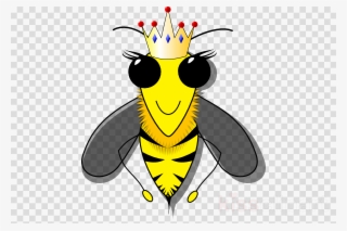 Download Queen Bee Png Clipart Queen Bee Clip Art Bee - Bee Cartoon Shower Curtain #4838503