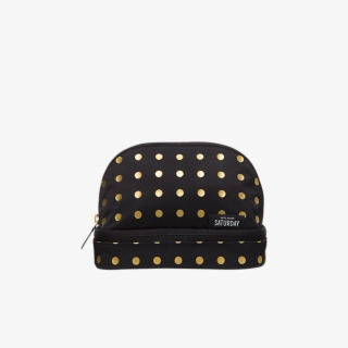 Small Dome Cosmetic Case In Gold Dot - Polka Dot #4839197