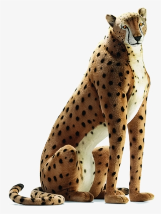 Sitting Cheetah Transparent Image - Hansa Toys Life Sized Stuffed Cheetah #4841646