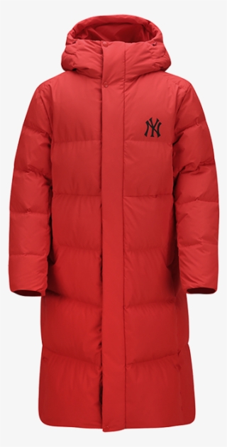 Exo Mlb Padding New York Yankees Logo Mega Long Padded - 빨간 롱 패딩 #4841702