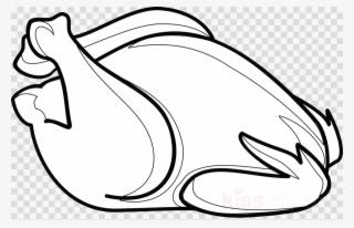 Chicken Leg Line Art Clipart Roast Chicken Fried Chicken - Chicken Meat Clip Art #4845146