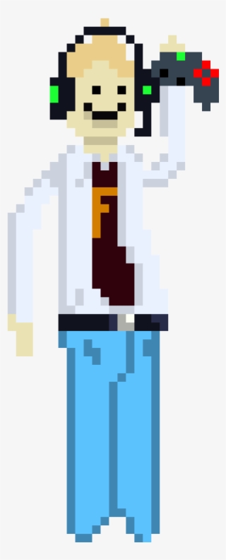 The Happy Guy Gamer White With A F And A Gamepad - Video Game #4847259