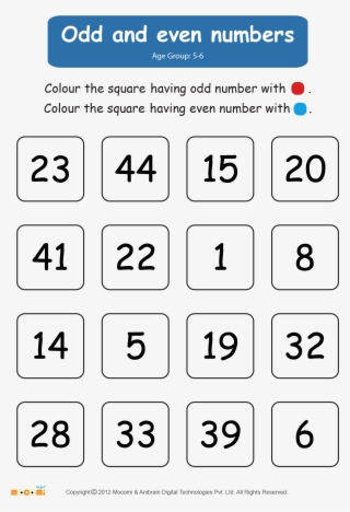 Odd And Even Numbers Worksheet For Preschool #4848844