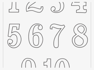 1 To 10 Numbers Png Transparent Images - Coloring Book #4849144