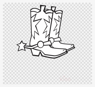 Outline Of Cowboy Boots #4849217
