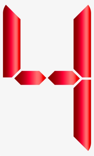 Graphic Royalty Free Number Four Style Png Clip Art - Number Four Digital #4849430