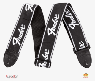 Product Sku - Fender Woven Running Logo Black/silver Guitar Strap #4851520