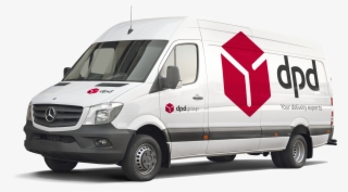 White Merc Dpd Front Vs2 - Dpd Van Png #4852293