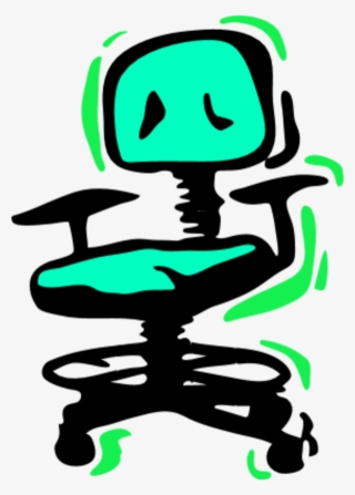 Fat Guy Sitting - Office Chair Clip Art #4853065