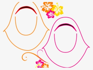 Hijab Cliparts - Island Baby - Pink Mousepad #4853966