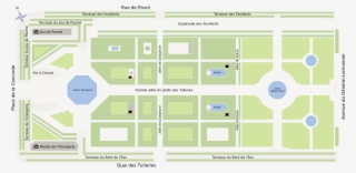 The Wide Alleys Lined With Lime Trees And Elm Trees - Tuileries Garden Paris Map #4856270