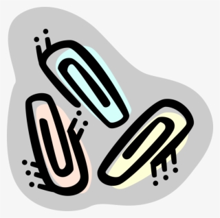 Vector Illustration Of Paper Clip Or Paperclip Office - Illustration #4857364