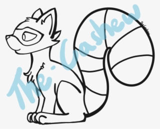 Raccoon Line Art P2u By The Cashew - Raccoon Lineart #4860514