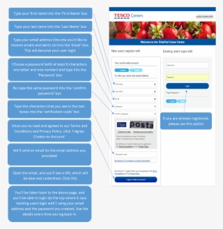 Direct Registration - Tesco Career #4862568