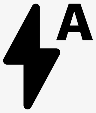 It's A Black Outline Of A Lightning Bolt Positioned - Car #4863412