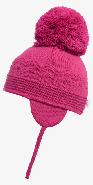 Satila Of Sweden Belle Baby Pink Knitted Big Pom Hat - Sätila #4865028