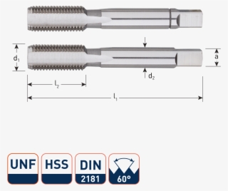 Hss Hand Tap Set, Unified National Fine [unf] - Tap And Die #4865297