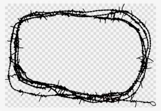 Barbed Wire Frame Png Clipart Barbed Wire - 8' Barbed Wire #4865945