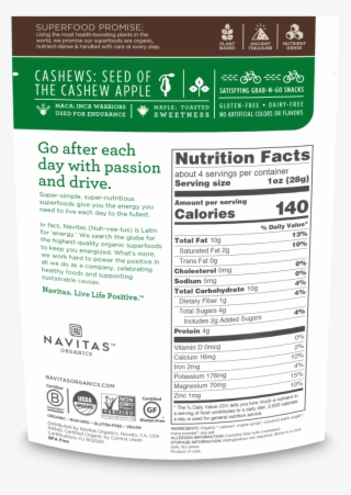 Organic Maca Maple Cashews - Navitas Naturals Navitas Organics Acai Powder, 4 Oz. #4866082