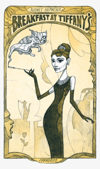 Breakfast At Tiffany's （audrey Hepburn) / 1929-1993 - Cartoon #4868130