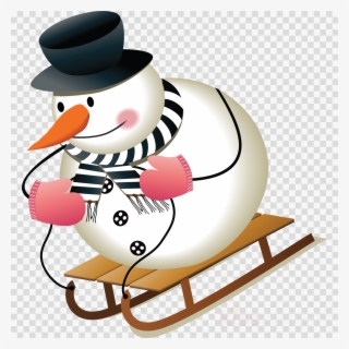 Cute Snowman Clipart Snowman Clip Art - Snowman On A Sled Clip Art #4869154 Cute Snowman Clipart Snowman Clip Art - Snowman On A Sled Clip Art #4869154