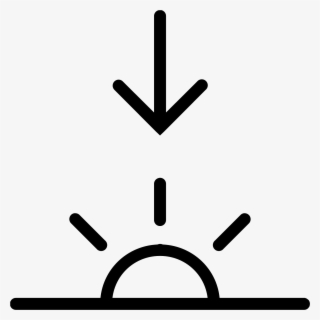 There's A Half Circle With Rays Beaming Off It That - Coucher De Soleil Icone #4871320