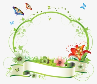 Photo Frame transparent Background flowers march Logo  