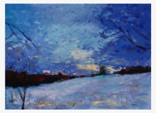 Winter Sunset - Painting #4871583