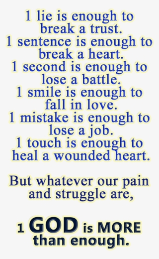 1 God Is More Than Enough Copy - Quotes #4872234