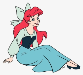 Ariel In Blue Dress - Ariel Little Mermaid Human #4877193
