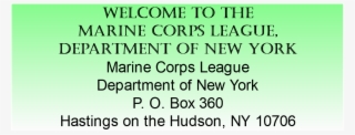 Welcome To The Marine Corps League, Department Of New - New York #4878160