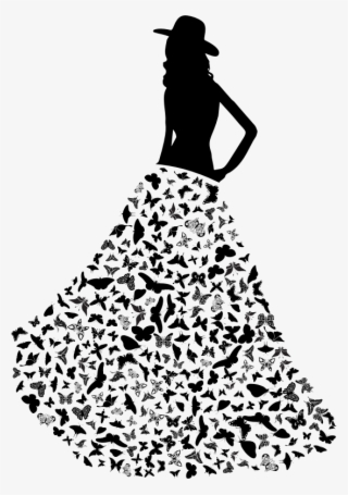The Woman With The Butterflies Dress - Illustration #4884803