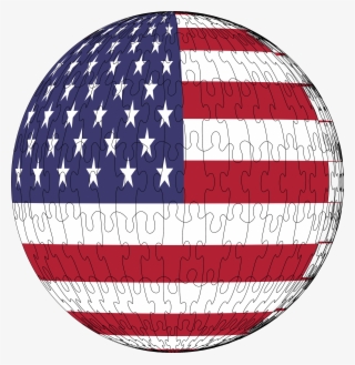 This Free Icons Png Design Of America Flag Sphere Jigsaw #4885408