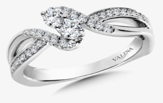 Valina Two-stone Diamond Engagement Ring Moutning In - Engagement Ring #4886879