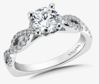 Valina Diamond Engagement Ring Mounting In 14k White #4887355